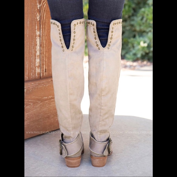 Not Rated-Belicia Over the Knee Boots-Studded upper-Sz 6-NWOB - Picture 9 of 12